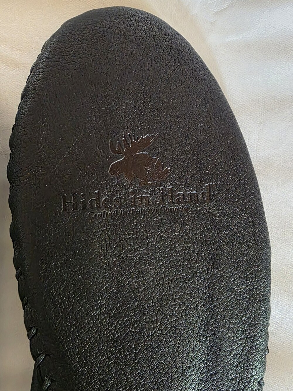 New Hides in Hand Black Deerskin Leather Ballerina Flats sz 10 Womans - Picture 3 of 4